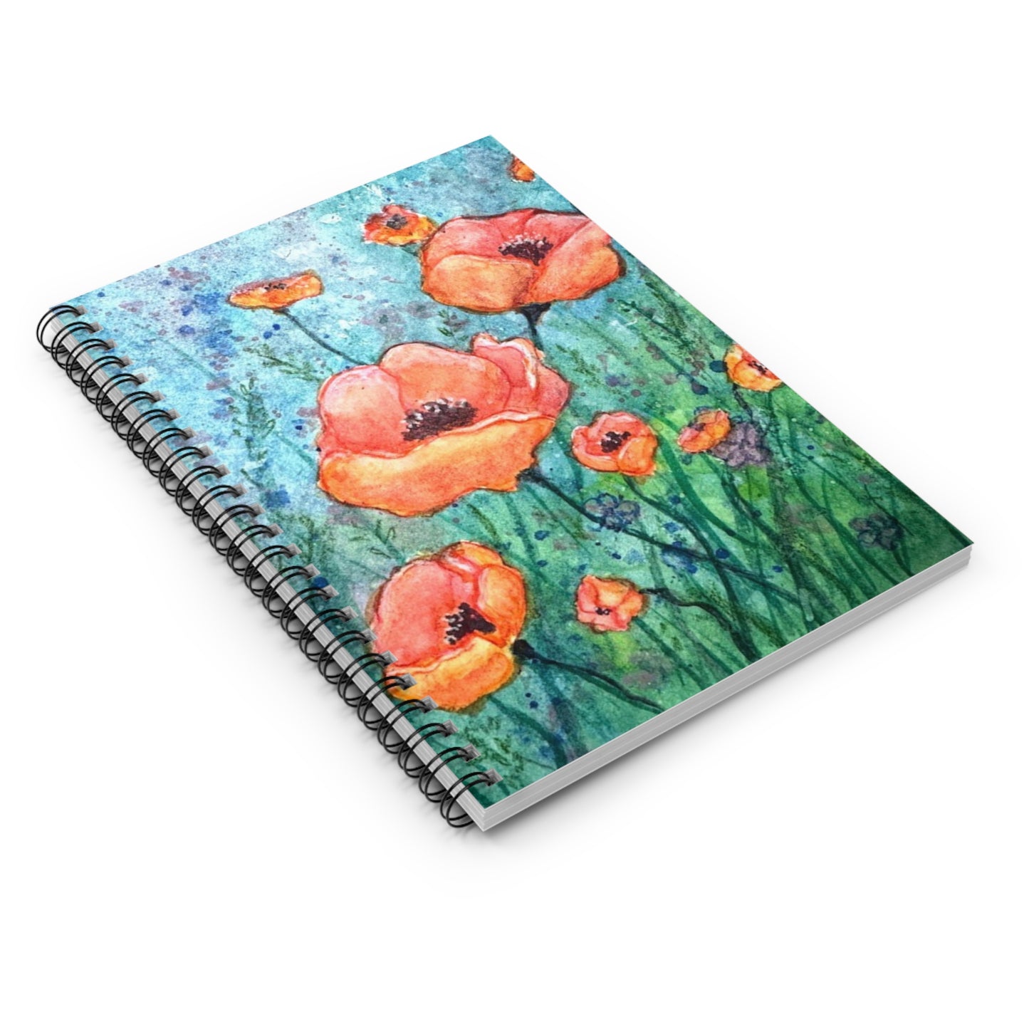 "Poppies of the Field" Spiral Notebook - Ruled Line