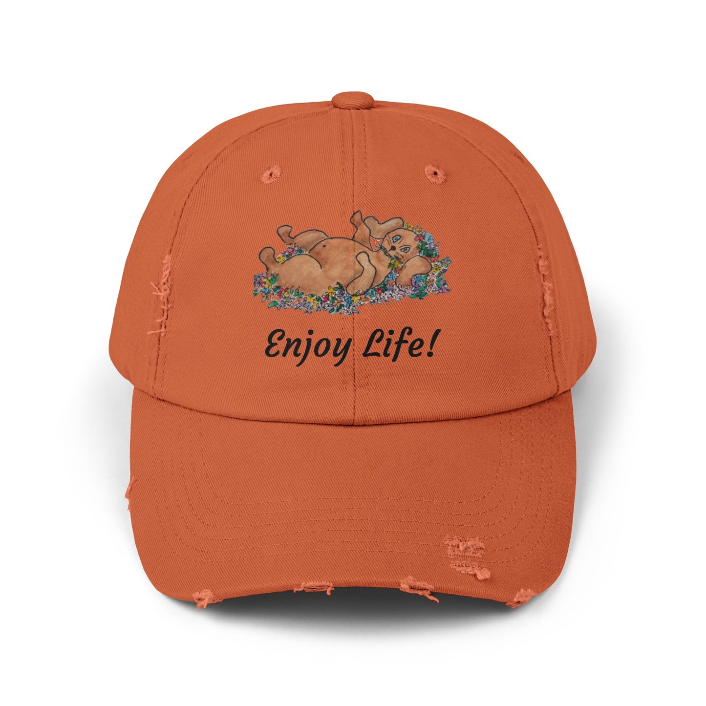 "ENJOY LIFE!" Unisex Distressed Cap