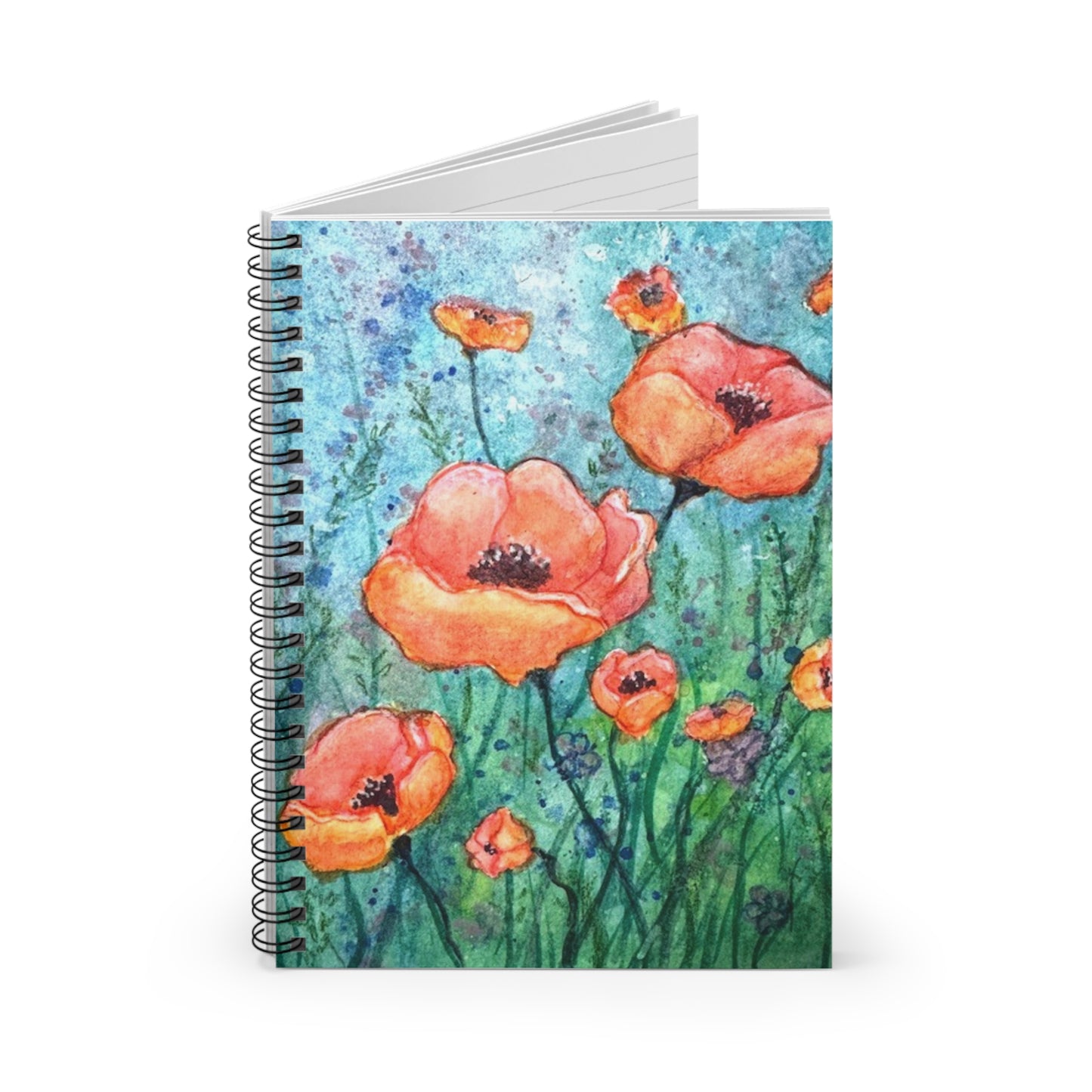 "Poppies of the Field" Spiral Notebook - Ruled Line