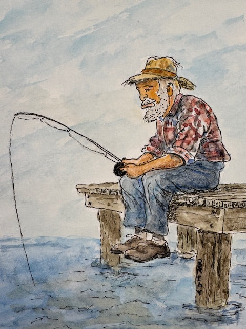 "GONE FISHIN'' Fine Art Reproduction