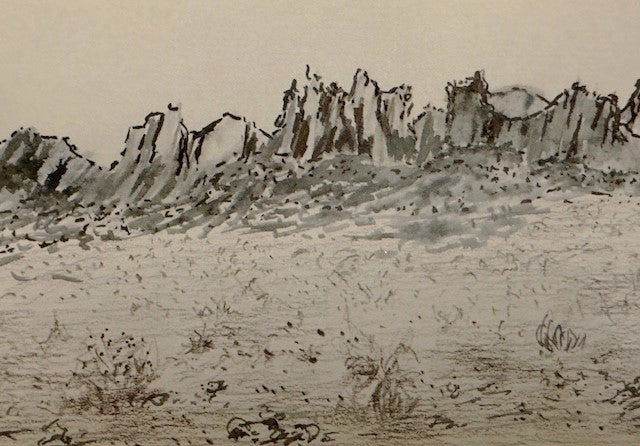 Mini-Artworks: "Pen & Ink of the Organ Mountains"