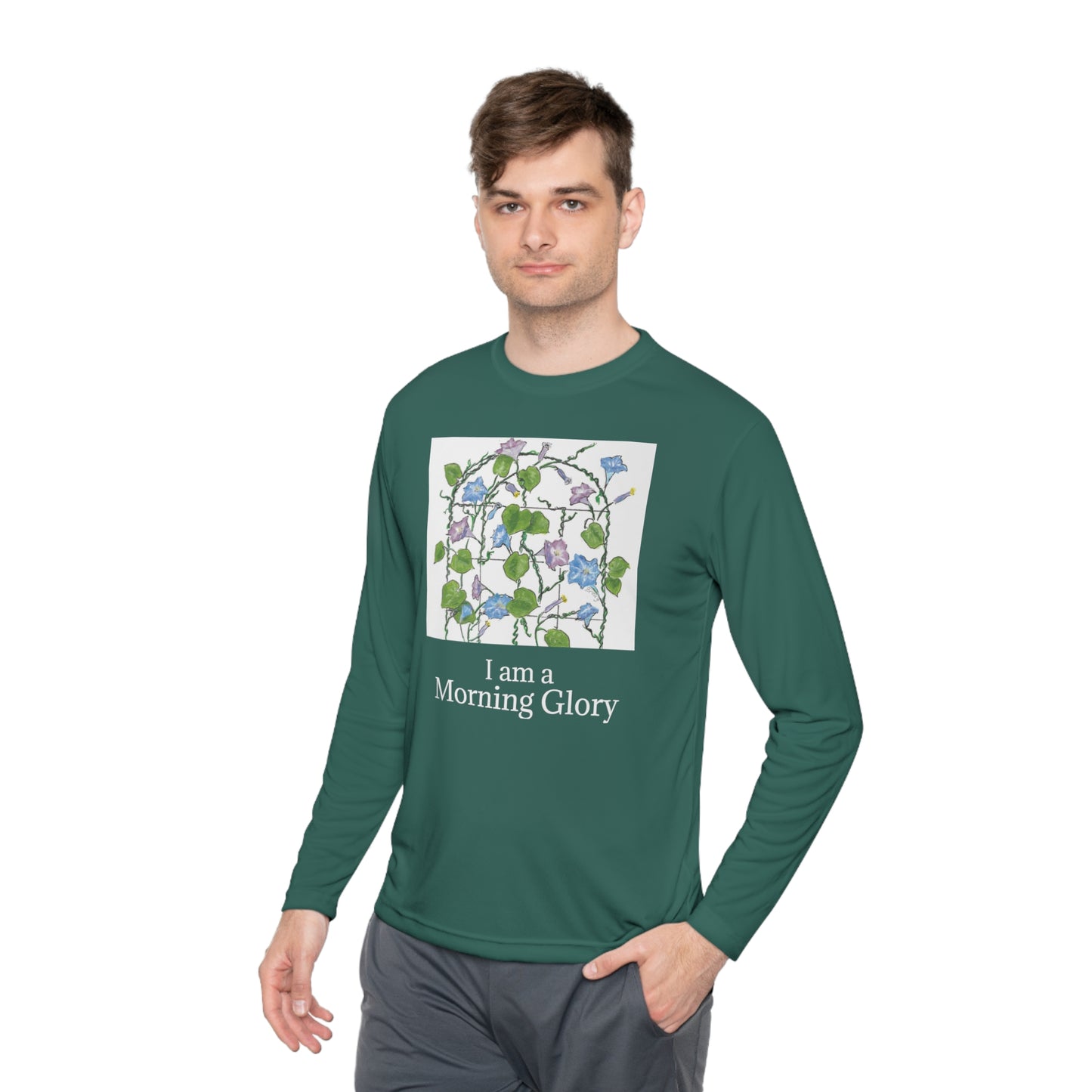 "I am a "Morning Glory!" Unisex Lightweight Long Sleeve Tee