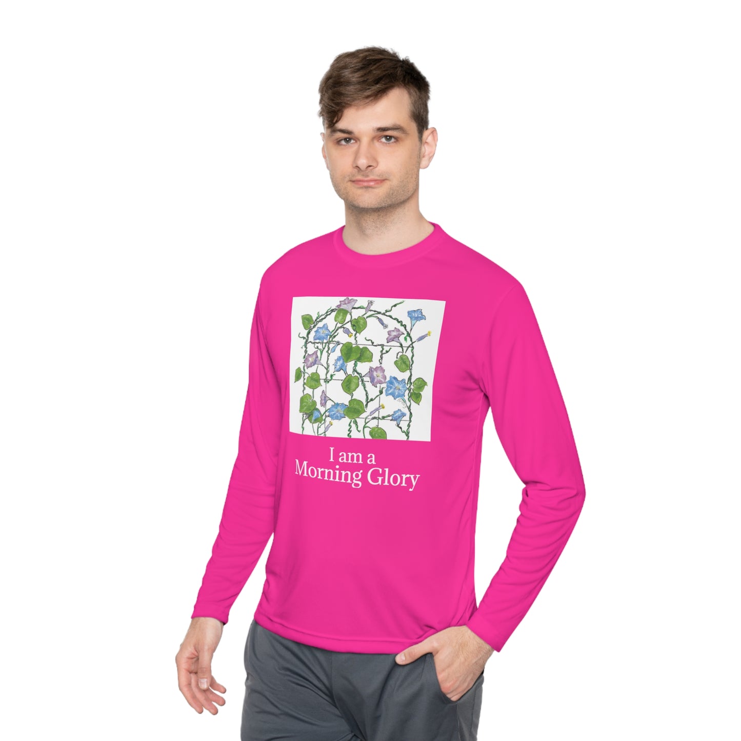 "I am a "Morning Glory!" Unisex Lightweight Long Sleeve Tee