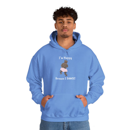 "I'm Happy Because I Dance" Unisex Heavy Blend™ Hooded Sweatshirt