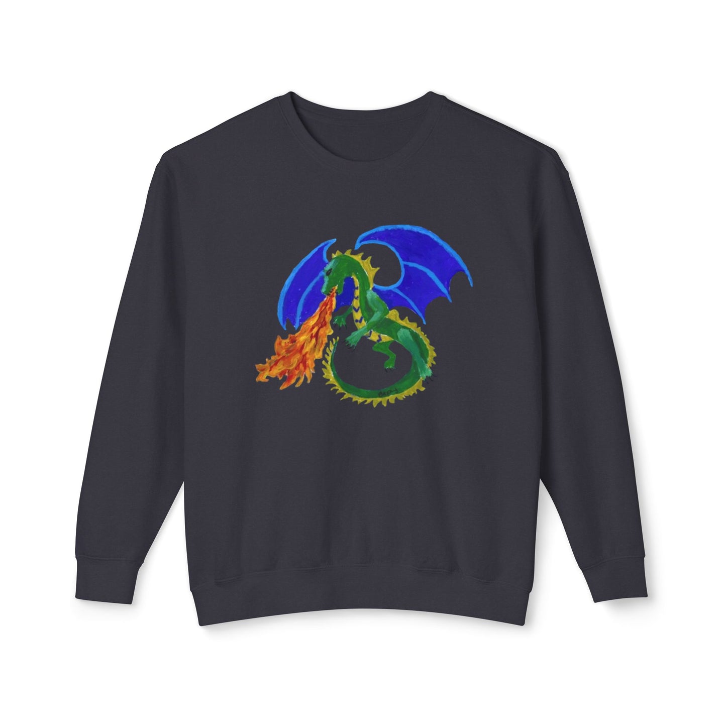 Dragon Unisex Sweatshirt - Handmade Artwork for Autumn, Winter, and Spring