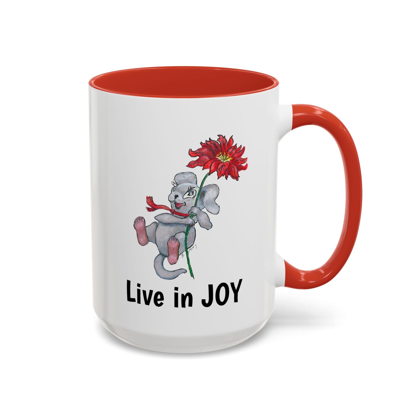 "Live in Joy! Accent Coffee Mug (11, 15oz)