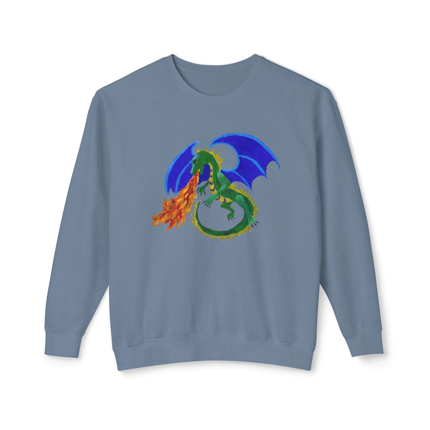 Dragon Unisex Sweatshirt - Handmade Artwork for Autumn, Winter, and Spring