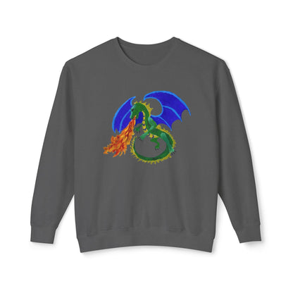 Dragon Unisex Sweatshirt - Handmade Artwork for Autumn, Winter, and Spring