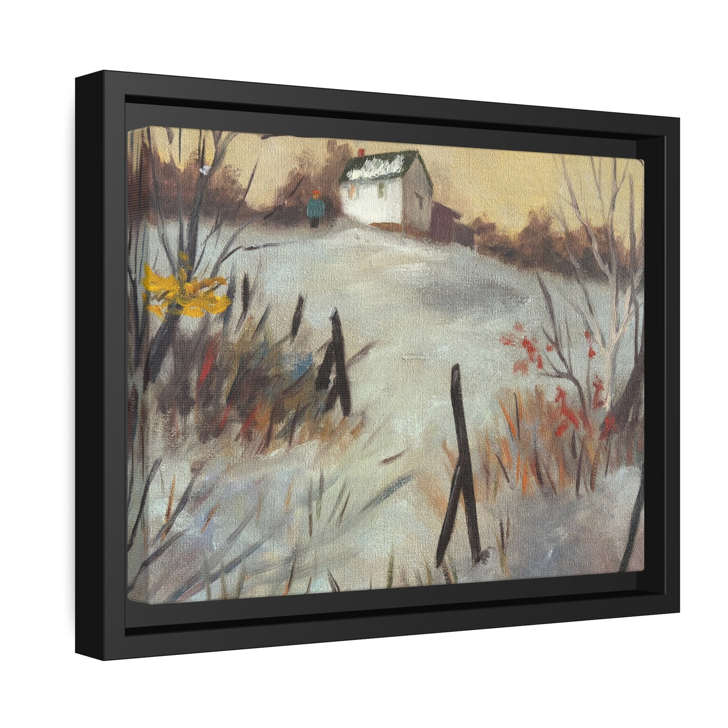 "BLUSTERY DAY" Framed Canvas Wrap