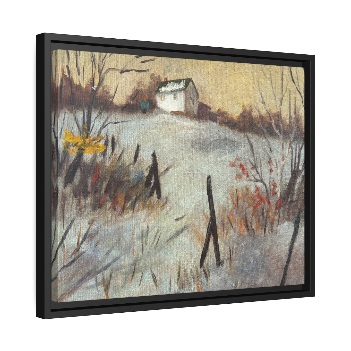 "BLUSTERY DAY" Framed Canvas Wrap