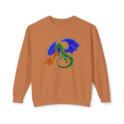 Dragon Unisex Sweatshirt - Handmade Artwork for Autumn, Winter, and Spring