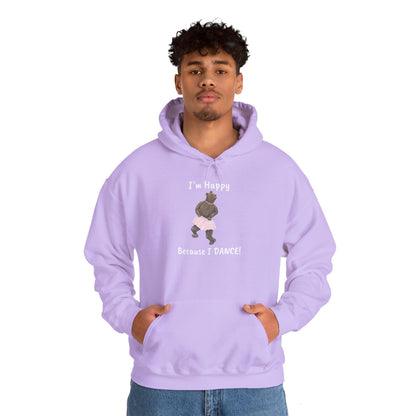 "I'm Happy Because I Dance" Unisex Heavy Blend™ Hooded Sweatshirt