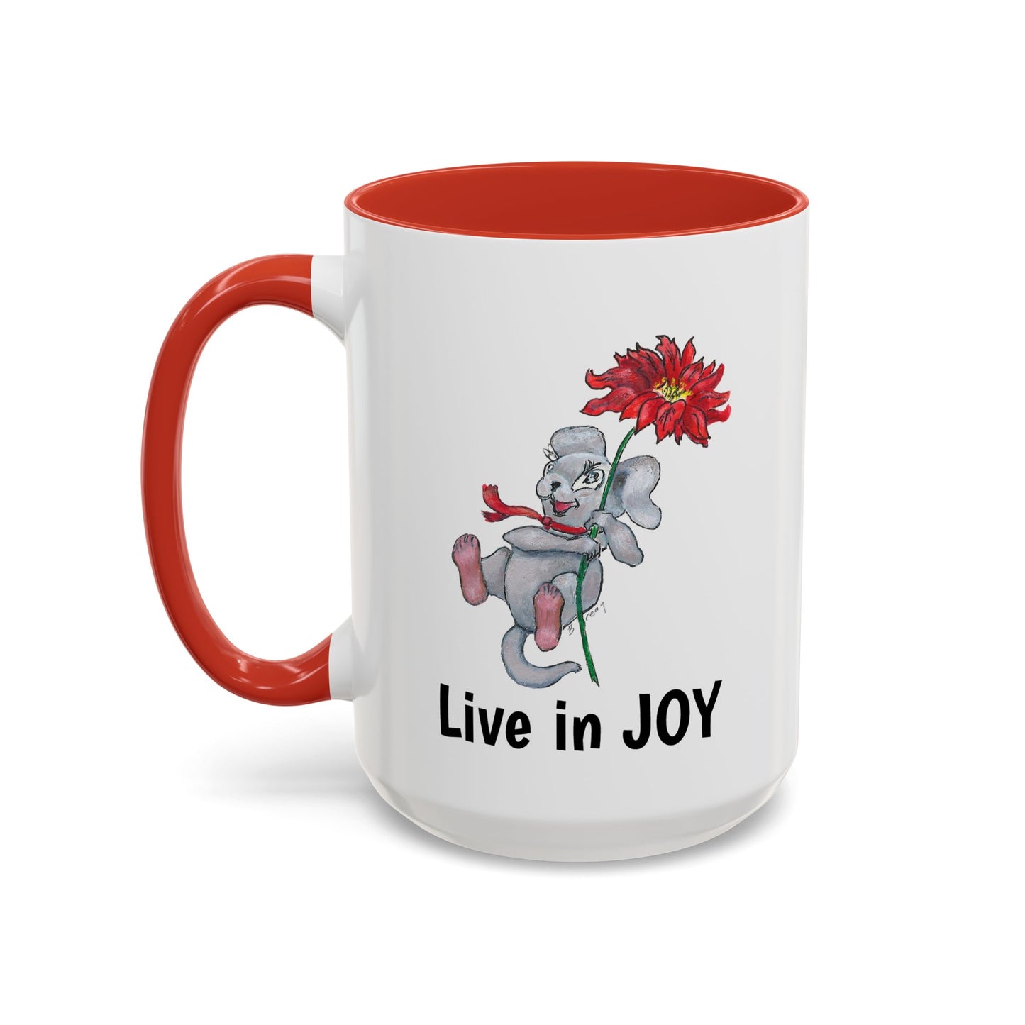 "Live in Joy! Accent Coffee Mug (11, 15oz)