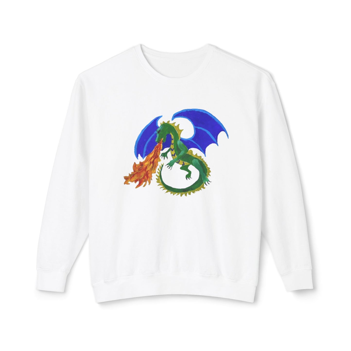 Dragon Unisex Sweatshirt - Handmade Artwork for Autumn, Winter, and Spring