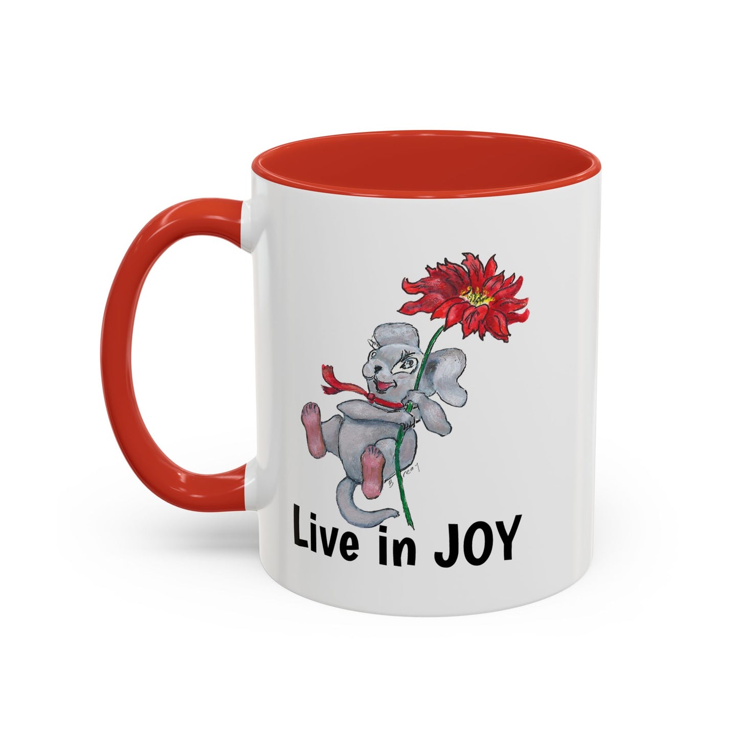 "Live in Joy! Accent Coffee Mug (11, 15oz)