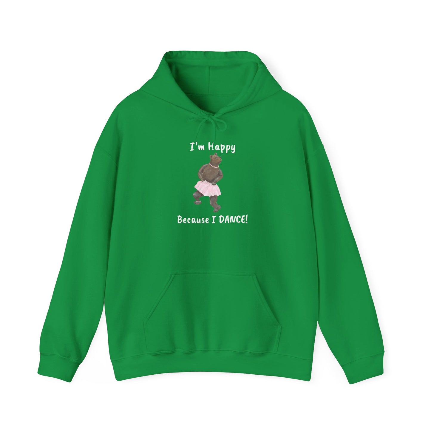 "I'm Happy Because I Dance" Unisex Heavy Blend™ Hooded Sweatshirt