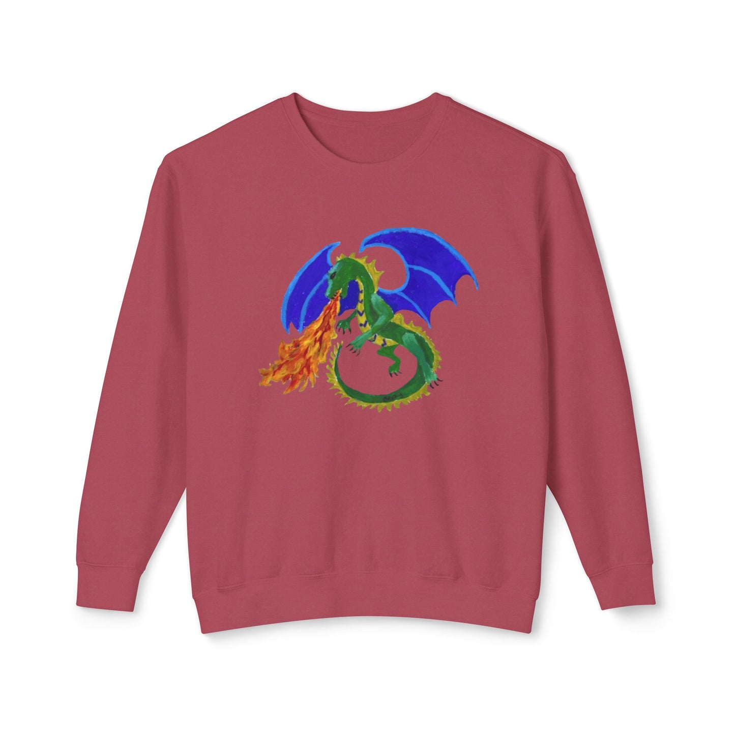 Dragon Unisex Sweatshirt - Handmade Artwork for Autumn, Winter, and Spring