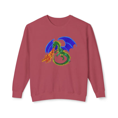 Dragon Unisex Sweatshirt - Handmade Artwork for Autumn, Winter, and Spring