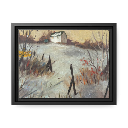 "BLUSTERY DAY" Framed Canvas Wrap