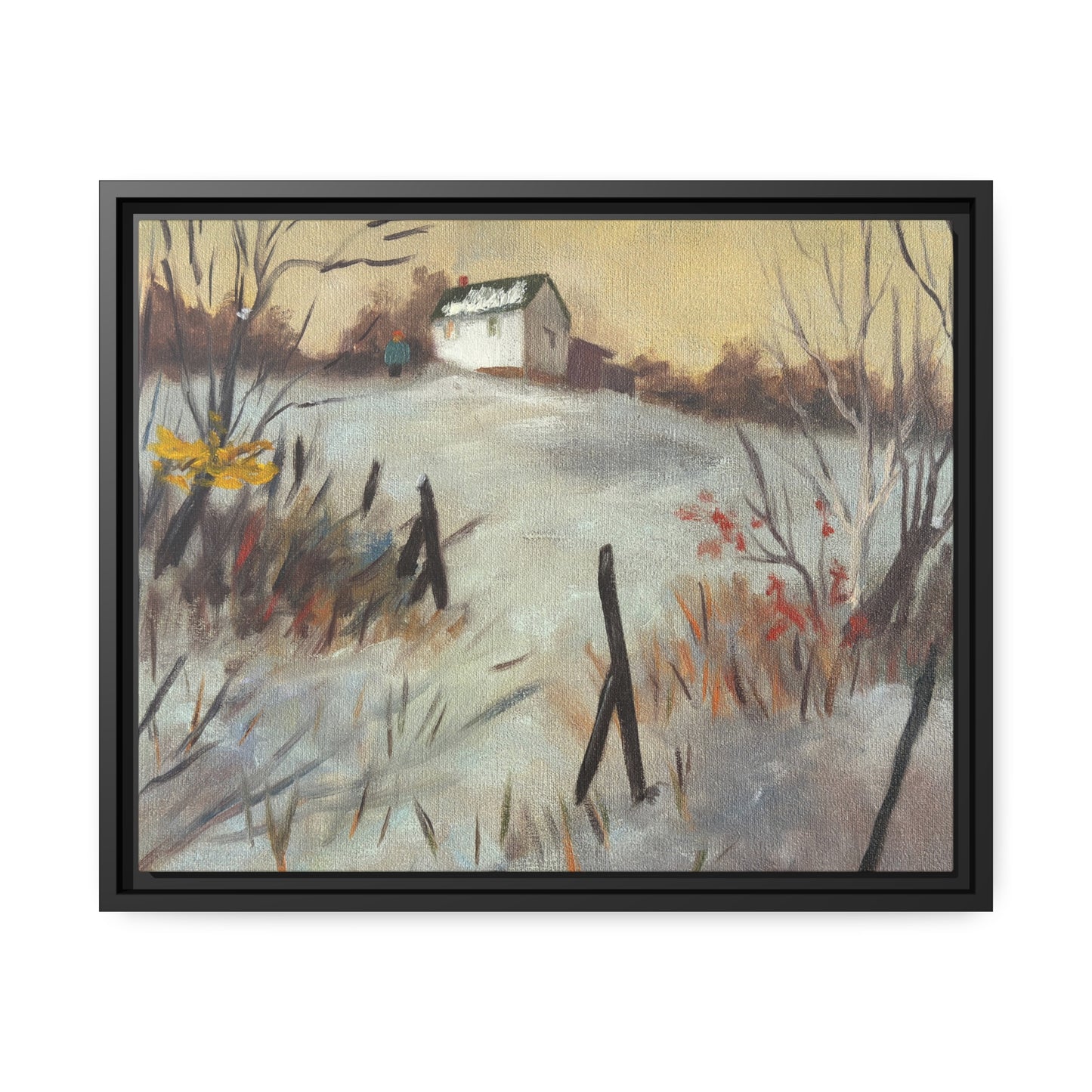 "BLUSTERY DAY" Framed Canvas Wrap