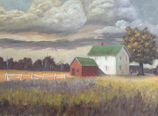 "HOMESTEAD FARM" Original Oil Painting on Canvas