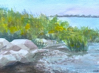 "SHORELINE GRASSES": FINE ART REPRODUCTION ON ARCHIVAL PAPER